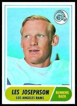Les Josephson 1968 Topps football card