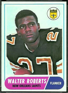 Walter Roberts 1968 Topps football card