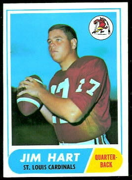 Jim Hart 1968 Topps football card