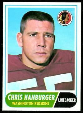 Chris Hanburger 1968 Topps football card
