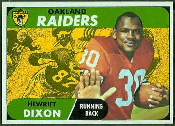 Hewritt Dixon 1968 Topps football card