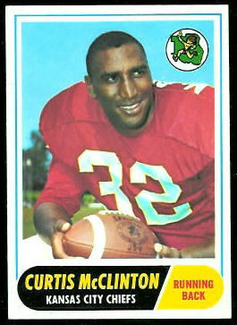 Curtis McClinton 1968 Topps football card Curtis McClinton 1968 Topps football card