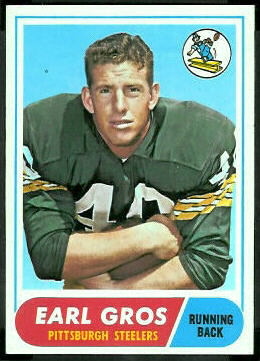 Earl Gros 1968 Topps football card