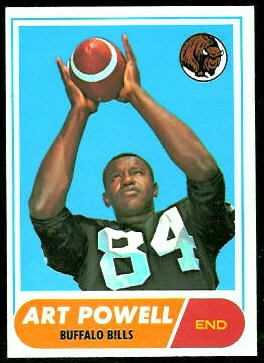 Art Powell 1968 Topps football card