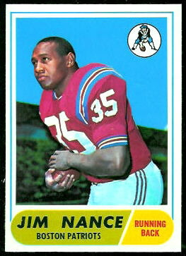 Jim Nance 1968 Topps football card