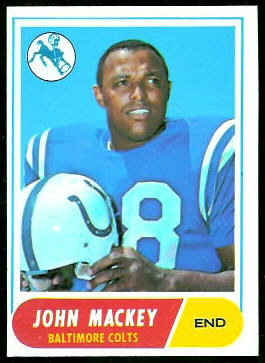 John Mackey 1968 Topps football card
