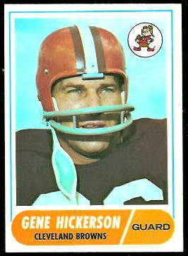 Gene Hickerson 1968 Topps football card