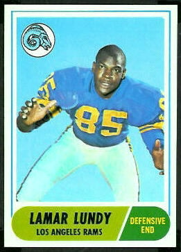 Lamar Lundy 1968 Topps football card