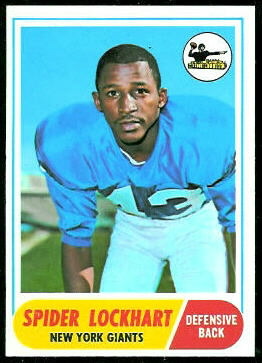 Spider Lockhart 1968 Topps football card