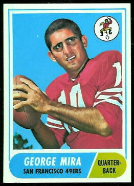 George Mira 1968 Topps football card