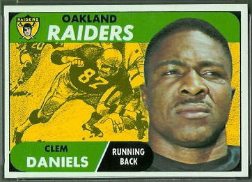 Clem Daniels 1968 Topps football card