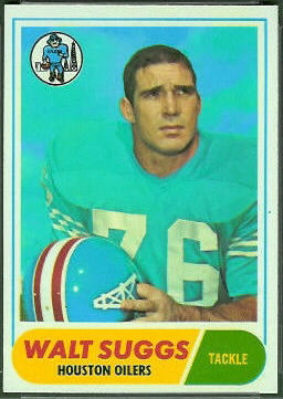 Walt Suggs 1968 Topps football card