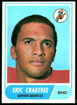 Eric Crabtree 1968 Topps football card