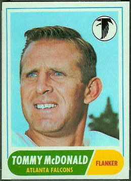Tommy McDonald 1968 Topps football card Tommy McDonald 1968 Topps football card