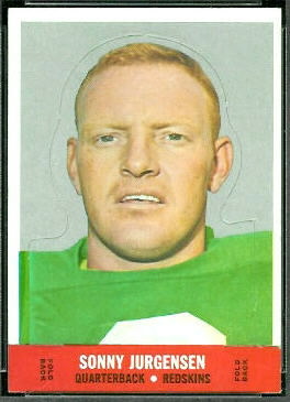 Sonny Jurgensen 1968 Topps Stand Up football card