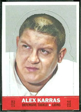 Alex Karras 1968 Topps Stand Up football card Alex Karras 1968 Topps Stand Up football card
