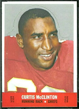 Curtis McClinton 1968 Topps Stand Up football card Curtis McClinton 1968 Topps Stand Up football card
