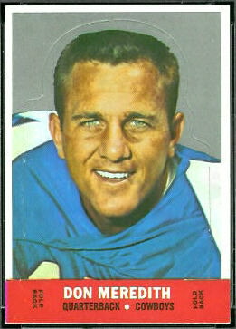 Don Meredith 1968 Topps Stand Up football card