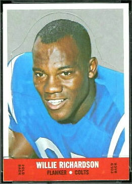 Willie Richardson 1968 Topps Stand Up football card