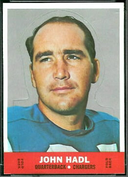 John Hadl 1968 Topps Stand Up football card