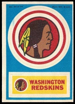 Washington Redskins 1968 Topps Test Team Patches football card