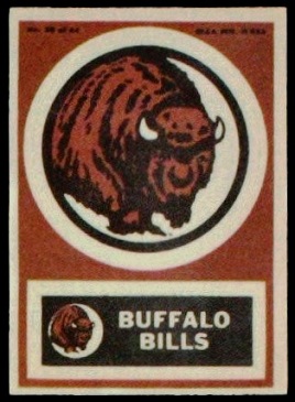 Buffalo Bills 1968 Topps Test Team Patches football card