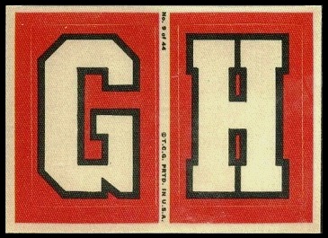 G and H 1968 Topps Test Team Patches football card