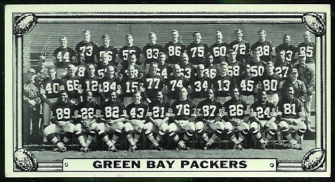 Green Bay Packers 1968 Topps Test Team Photos football card