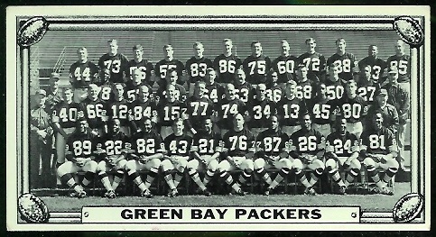 Green Bay Packers 1968 Topps Test Team Photos football card Green Bay Packers 1968 Topps Test Team Photos football card