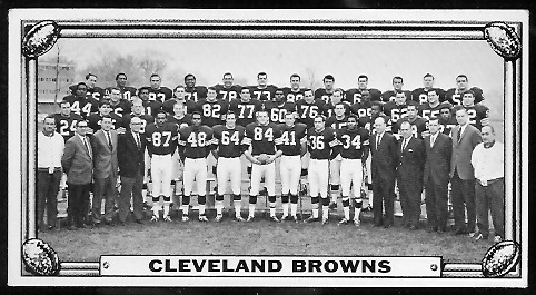 Cleveland Browns 1968 Topps Test Team Photos football card
