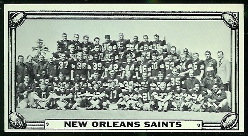 New Orleans Saints 1968 Topps Test Team Photos football card