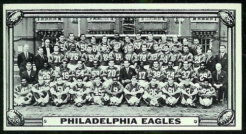 Philadelphia Eagles 1968 Topps Test Team Photos football card