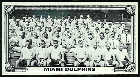 Miami Dolphins 1968 Topps Test Team Photos football card
