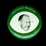 Henry Jordan 1969 Drenks Packers Pins football card