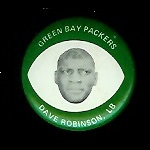 Dave Robinson 1969 Drenks Packers Pins football card
