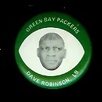 Dave Robinson 1969 Drenks Packers Pins football card Dave Robinson 1969 Drenks Packers Pins football card