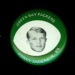 Donny Anderson 1969 Drenks Packers Pins football card Donny Anderson 1969 Drenks Packers Pins football card