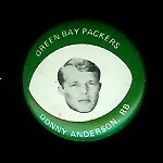 Donny Anderson 1969 Drenks Packers Pins football card