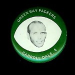 Carroll Dale 1969 Drenks Packers Pins football card Carroll Dale 1969 Drenks Packers Pins football card