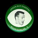 Boyd Dowler 1969 Drenks Packers Pins football card Boyd Dowler 1969 Drenks Packers Pins football card