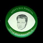 Gale Gillingham 1969 Drenks Packers Pins football card