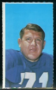 Alex Karras 1969 Glendale Stamps football card