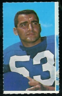 Mike Lucci 1969 Glendale Stamps football card