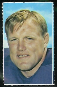 Gary Larsen 1969 Glendale Stamps football card