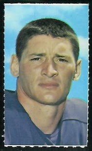 Dave Osborn 1969 Glendale Stamps football card