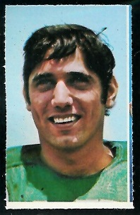 Joe Namath 1969 Glendale Stamps football card