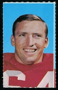 Dave Wilcox 1969 Glendale Stamps football card