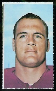Len Hauss 1969 Glendale Stamps football card Len Hauss 1969 Glendale Stamps football card