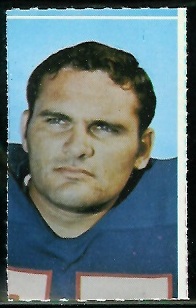 Stew Barber 1969 Glendale Stamps football card