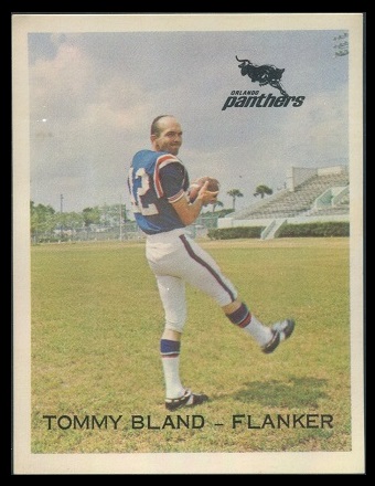 Tom Bland 1969 Orlando Panthers football card